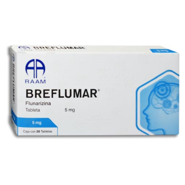 BREFLUMAR FLUNARIZINA 5MG C 20 TABS 7502227876428 Distribuidora DISA