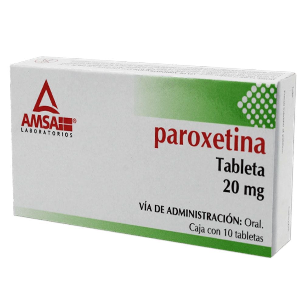 PAROXETINA AMSA 20MG C 10 TABS 7501349024939 Distribuidora DISA