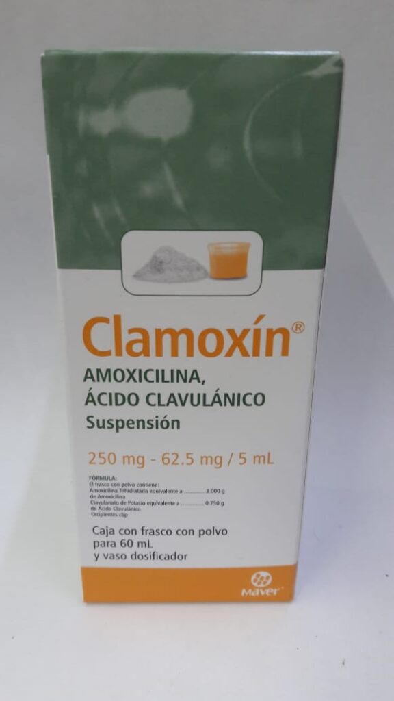 CLAMOXIN AMOXICILINA/ACIDO CLAVULANICO 250MG/62.5MG/5ML 7502009740213 ...