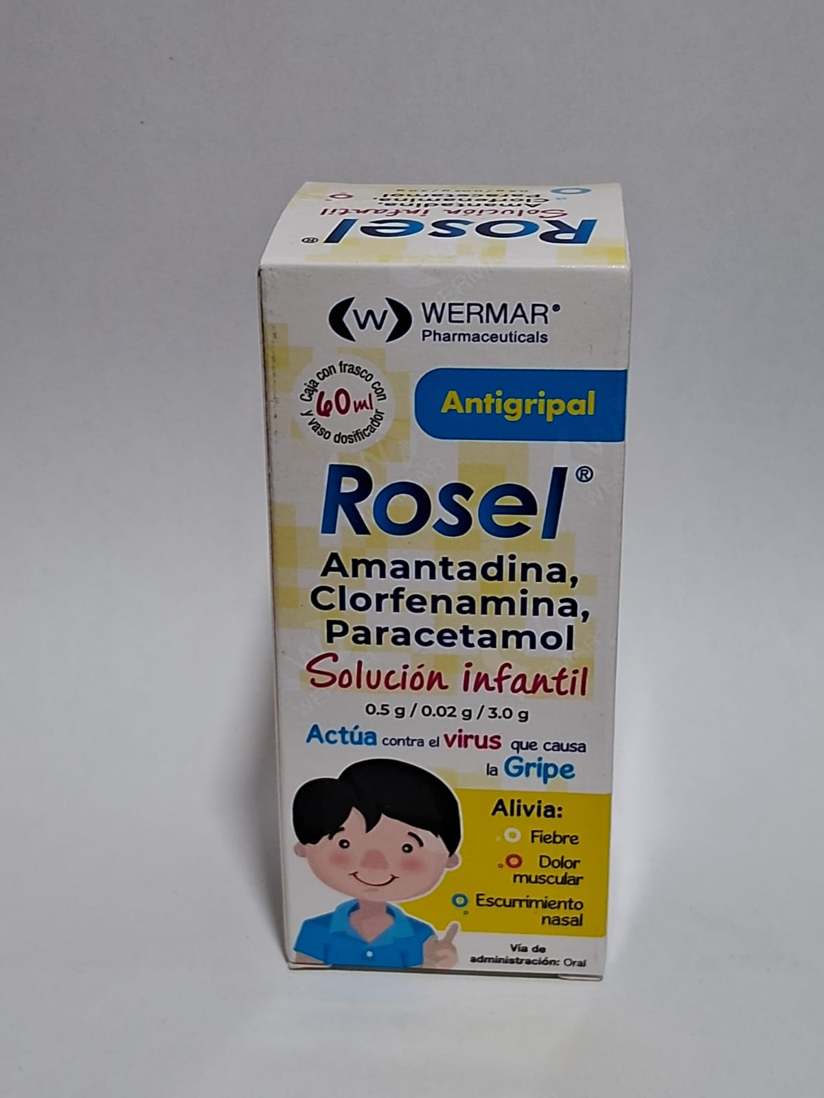 ROSEL AMANTADINA/CLORFENAMINA/PARACETAMOL SOLUCION INFANTIL 0.5G/0.02G ...